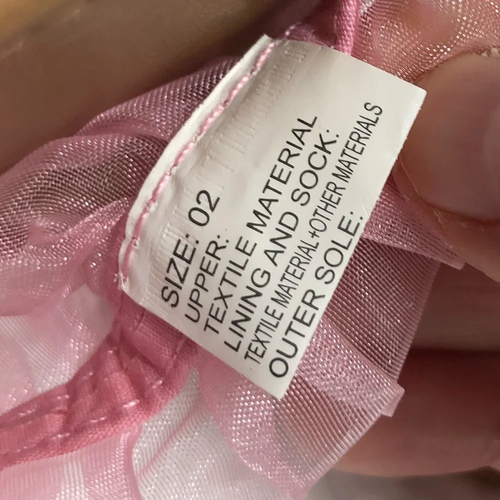 Gymboree Pink Tulle Flip Flops size 2 - Picture 10 of 11